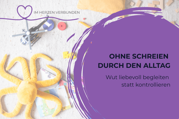 Unordentlicher Boden mit buntem Spielzeug – Symbol für Wut und Selbstfürsorge im Familienalltag ohne Schreien